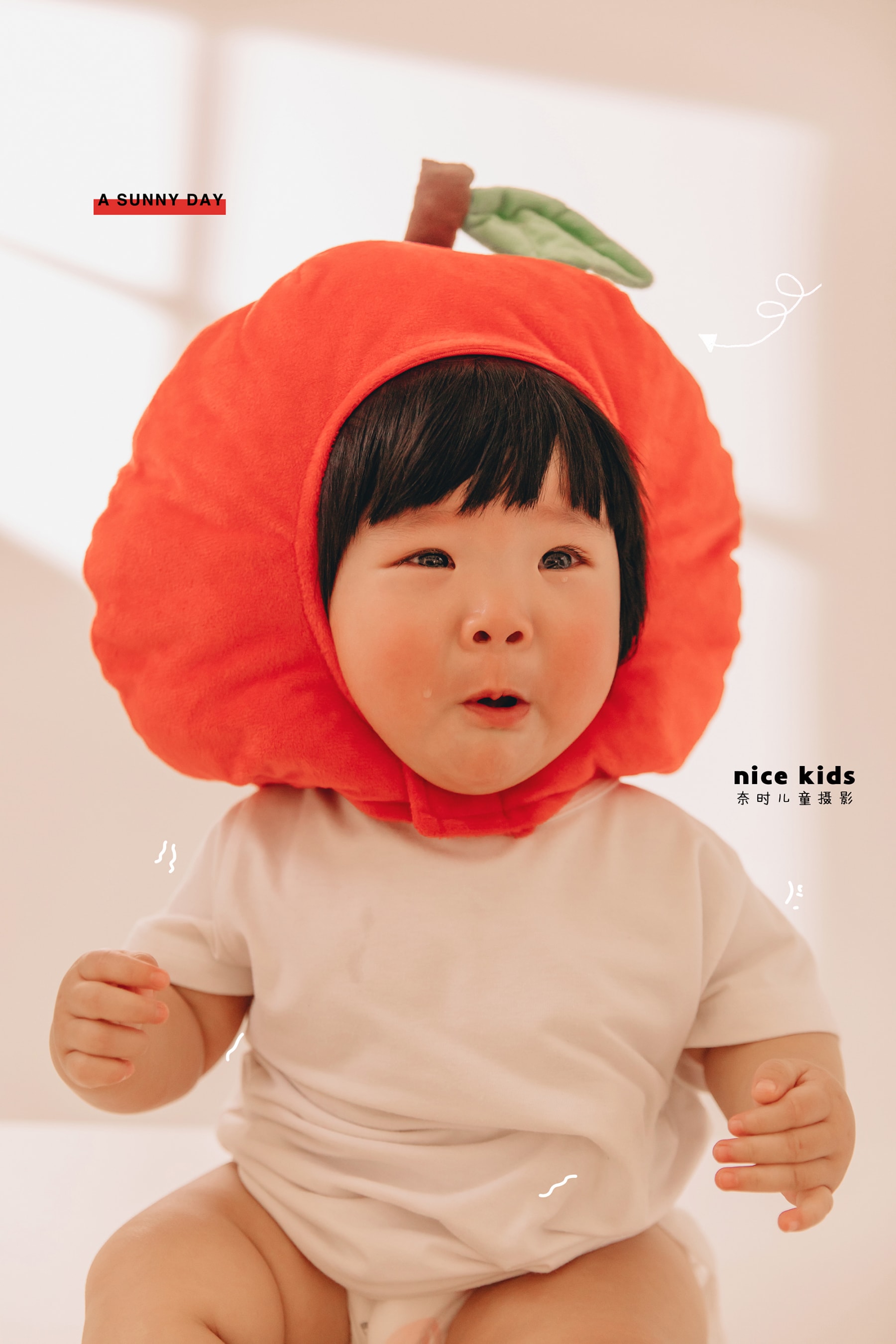 丑萌小苹果出场啦 苏州NICEKIDS奈时儿童摄影周岁照