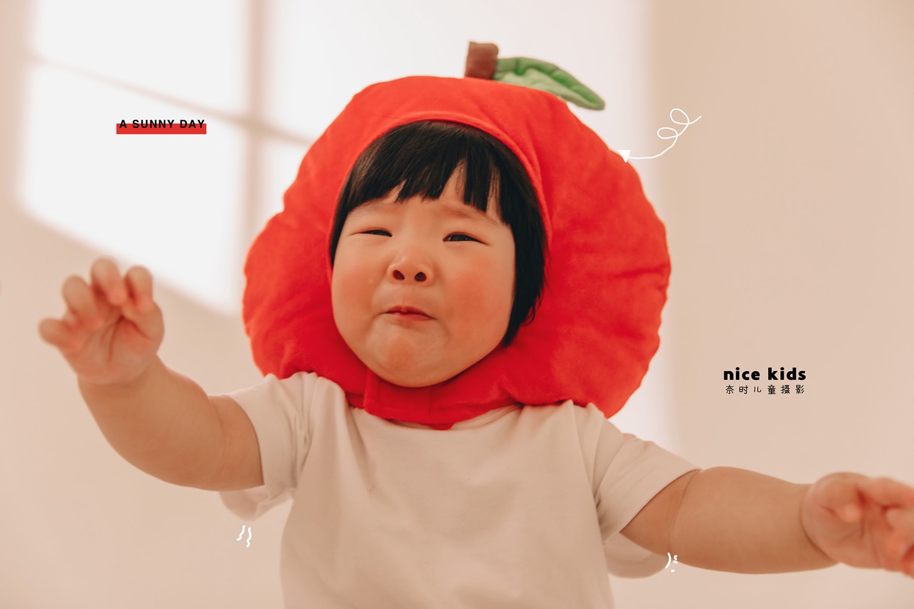 丑萌小苹果出场啦 苏州NICEKIDS奈时儿童摄影周岁照